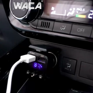 WACA เครื่องรับสัญญาณบลูทูธในรถยนต์ เสียบ Flash drive Car Bluetooth 5.0 FM ฟังเพลงในรถได้ Transmitter MP3 Music Player USB Charger for Smart Phone & Tablet U10 FSA
