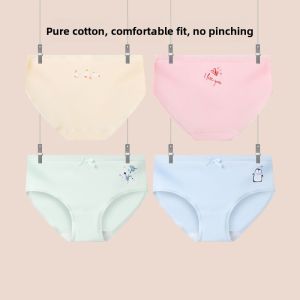 miiow | Pure Cotton Triangle Shorts Underwear For Girls Spring Summer New Style Seamless Comfortable Briefs Middle And High School Students