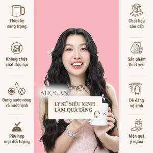 Ly Sứ Cao Cấp Có Hộp SHeGAN 330ml - Ly Uống Cafe Uống Trà Sang Trọng