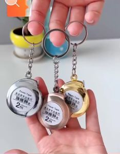 Thước Dây Mini 2m – Thước Cuộn Kim Loại Móc Khóa Vỏ Hợp Kim Cao Cấp – Đo Cơ Thể Quần Áo Vật Dụng