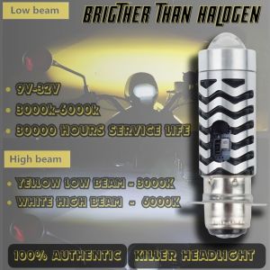 HONDA ADV 150 | BULB | BULB MOTORCYCLE HEADLIGHT W/ BLUE PARK LIGHT T19 WAVES DESIGN