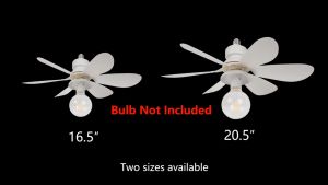 Ceiling fan with light Bulb Replaceable remote control E27 Holder 3 Speed light bulb 6 blades