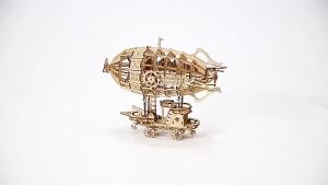 Childrens Puzzle Toy Airplane Airship Wooden Assembly Simulation Model Handmade DIY Mold Boys Birthday Gift