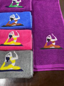 [ XẢ KHO ] Khăn Lau Mồ Hôi Tập Yoga- Gym . Hàng Cotton Organic. Kích thước 110 x25cm