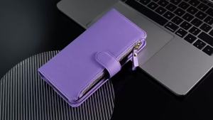 szhaiyu | Lanyard Zipper Leather Wallet Case For Samsung Galaxy Z Fold 4 5 6 7 8 Ultra With Pen Holder Finger Grip Strap Portable Cover