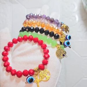 Attract Wealth with St. Benedict Crystal & Money Tree Bracelet