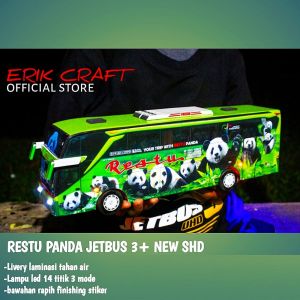 Bus Telolet Basuri Miniatur Bis Mobil Mainan Full Lampu Led Mainan Anak Bisa Custom nama Dan Foto Anak