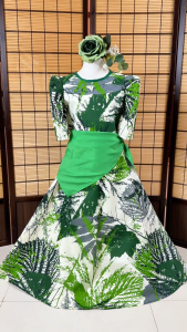 Filipiniana Costume for KIDS Modern Filipiniana Costume with bandana Red Signature