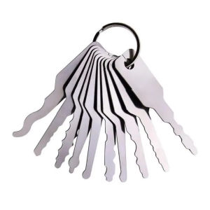 24/10Pcs Locksmith & Auto Lock Pick Tools Combo Kit for Beginners/Pros Titanium-Plated Car Unlock Extractor Set