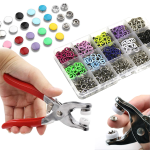 Metal Snaps For Clothes Button Press Tool DIY Sewing Snap Buttons Colorful Five Claw Buckle Brackets Handicraft Kit Supplies