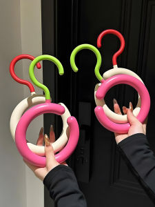 Convenient Clothes Rack Hat Bag Storage Ring Hook Wardrobe Organizer Plastic Material Max Load 1kg-3kg for Hats