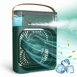NEW ARRIVALS TOUCH BUTTON USB 5V MOBILE COOLING FAN 600ML ICE CUBE DESKTOP WATER AIR COOLER