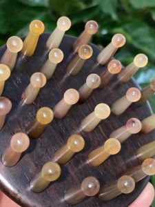 Natural Purple Light Mahogany Inlaid Ram Horn 28 Pin Massage Comb Hair Care Tool Body Scrubbing Stomach Massager Personal Care