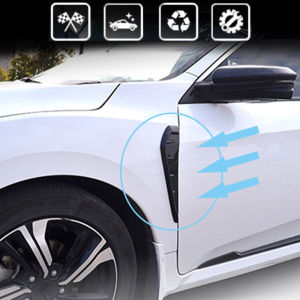 Pairs 35cm Car Fender Side Air Vent Cover Trim Modified Carbon Fiber Black Fender Side Gills Universal Air Vent Decorative Stick