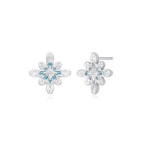 Đôi Bông Tai Thiết Kế Tinh Tế Bạc S925 Màu Turquoise