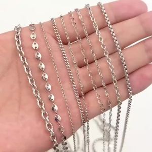 1M/Lot Multistyle Chain Stainless Steel for Handmade DIY Jewelry Making Necklace Bracelet Eyeglass Chain Parts Craft Accessories