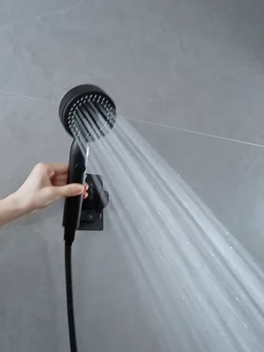 3 in 1 Shower Head With Hose Set Black Shower Sprayer Handheld Rain ...