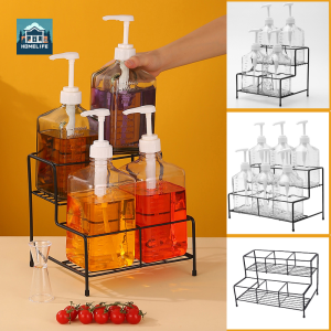 Marmalade Pump Bottle Fixed Base Milktea Coffee Shop Syrup Rack Kitchen Sugar Pump Bottle Shelf Commercial Home