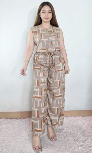 Challis Squarepants Terno set with Side Pocket Fit L-XL womensware