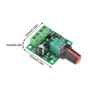 Mini DC PWM Motor Speed Controller 1.8v-15v 2A Low Voltage Regulator Low Voltage Fan Speed Control Switch PWM Adjustable Drive