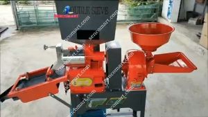 Máy Xay Xát Lúa Gạo Sàng Rung Lọc 3 Cấp Gắn Động Cơ 35KW