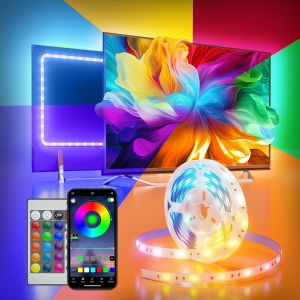 40M 5V USB RGB Led Strip TV Backlight Music Sync APP Color Changing Cuttcable LED Lights for Room Home Party Bedroom Decor