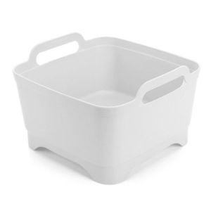 Locaupin Large Capacity Basin With Two Handles & Draining Plug For Fruits Vegetables Multifunctional Drainer Basket