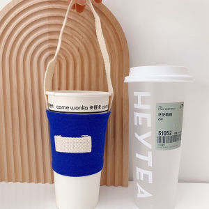 Custom Logo Simple Eco-friendly Canvas Cup Sleeve