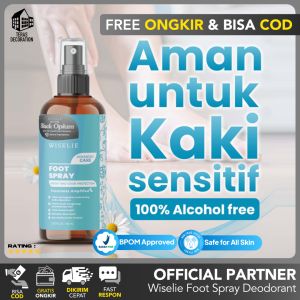 WISELIE FOOT MIST (FREE ONGKIR) Spray Deodorant Organik Sanitizer Penghilang Bau Kaki - Spray Bau Sepatu Pengurang Keringat Cooling Parfum Deodorant Pengharum Sepatu Non Alcohol Foot Spray TERMURAH BESTSELLER
