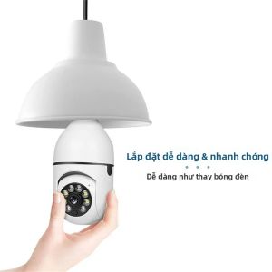 Camera Bóng Đèn Thông Minh WiFi 4MP 8MP iCSee E27 Với Tầm Nhìn Ban Đêm Và Chức Năng Theo Dõi Chuyển Động Người Giám Sát An Ninh Trong Nhà Zoom Kỹ Thuật Số Dành Cho Giám Sát Nhà Cửa