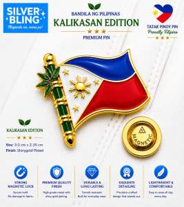 Flag Pin 🇵🇭 BANDILA NG PILIPINAS – KALIKASAN EDITION 🌿Proud Pinoy Tatak Pinoy