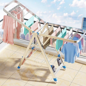 Foldable Multi-functional Indoor Balcony Stainless Steel Drying Rack