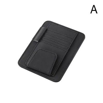 Car Sun Visor Organizer Multi-Pocket Business Card Storage Management Sunglasses Holder Visor Accessories Auto Interior