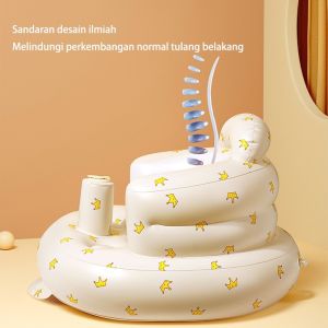 Beruang Lucu Kursi Sofa Babi Ada Bahan Pompa Angin PVC Kursi Sofa Bayi Tiup Kursi Makan Bayi Cocok Mainan Kursi Belajar Bayi Sofa Tiup