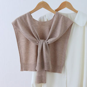 ฤดูใบไม้ร่วงมัลติฟังก์ชั่ถักผ้าคลุมไหล่แฟชั่น เรียบง่าย ขนสัตว์ แผ่นรองไหล่ ฤดูใบไม้ผลิ ห้องปรับอากาศคอป้องกันความอบอุ่น หลากหลาย