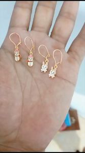 Anting Anak Kecil Titanium Karakter Cantik Anti Karat Lapis Emas 24 Kualitas Bagus Aksesoris Anting Terlaris