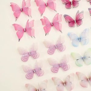 Bộ 5 Handmade Bướm Hairclips Thời Trang Y2K Mũ Đội Đầu Không Gây Hại Hairgrips Cho Nữ Cô Gái Polyester Phụ Kiện Tóc