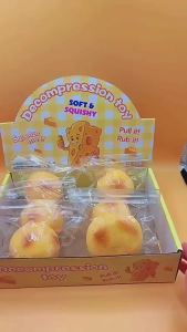 Potato Shaped Silicone Toy Decoration Squeezable Slow Rebound Soft Stress Relief Ornament with Mud Texture for Desktop Handmade