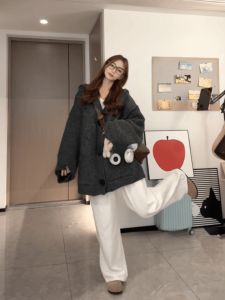 Loose Knitted Hooded Cardigan Womens Soft Cozy Sweater Jacket Dongda Gate Lazy Style Autumn Winter New Korean Loose Style