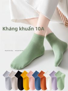 MiiOW | Tất cotton kháng khuẩn thấm hút mồ hôi thoáng khí cho nữ Tất ngắn thể thao mùa xuân thu hè MiiOW Cat Person Pure cotton