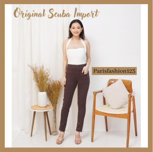 Celana Merek Saya | Celana Panjang Wanita Jumbo | Celana Wanita Scuba Import Bahan Lembut & Strech