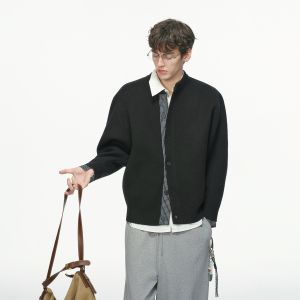 Áo Cardigan Knit Sọc Phong Cách Old Money