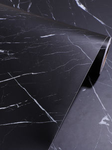 KEERMAN | Matt Black Slate Texture Wallpaper Peel and Stick