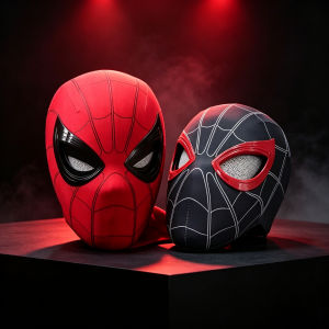 Bandai | In Stock Miles Spider‑Man 1:1 Role Play Mask Chin Control With Movable Eyes Manually Control Cosplay Toy Gift For Cool BoysGirls