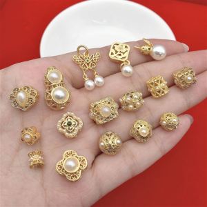 Handmade Bead Spacer Accessories for Dream Catcher Bracelet DIY Fashion Jewelry Materials Imitation Pearl Ancient Method Color Preservation
