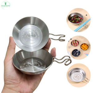 YESPERY 2Pcs Stainless Steel Sauce Dish with Chopstick Rack Cute Bear Dipping Dish Kitchen Seasoning Plate