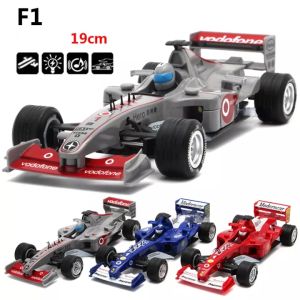 【WJ】1:32 F1 Formula 1 racing  alloy racing car model light music and resilience 19CM large toy car for kids boy children toy car collection  gift