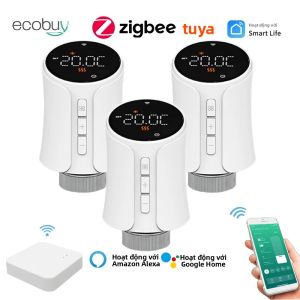 Đầu Van Điều Nhiệt Tản Nhiệt Thông Minh Tuya Smart Zigbee TRV Wifi Với Khả Năng Tương Thích Với Google Home