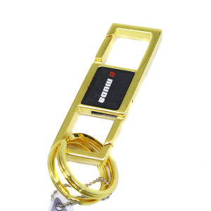 Double-Headed Mens Car Keychain Small Waist-Hanging Key Ring Alloy Material Solid Color Creative Gift Key Holder