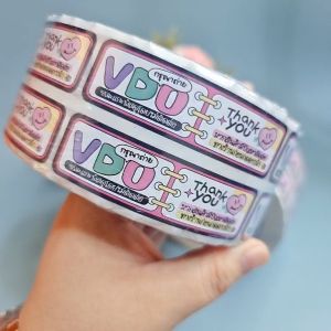 Happy Tap แฮปปี้เทป - สติกเกอร์ติดกล่อง สติกเกอร์ถ่าย VDO เทปแปดกล่อง 1000 ดวง